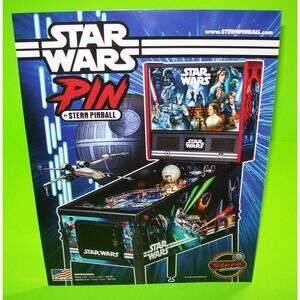 Star Wars PIN Pinball FLYER Home Model Original Game Artwork Sheet Space Sci-Fi